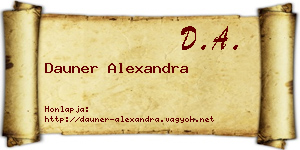 Dauner Alexandra névjegykártya