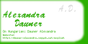 alexandra dauner business card